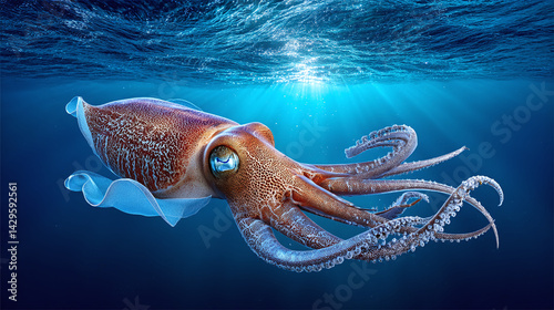Unveiling the Colossal Squid: The Mysteries of Mesonychoteuthis Hamiltoni photo