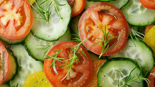 Assorted Sliced Vegetables in Detailed and Overhead Shots