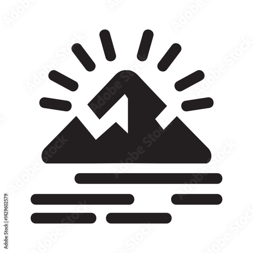 Mountain icon or logo isolated sign symbol vector illustration - Collection of high quality black style vector icons