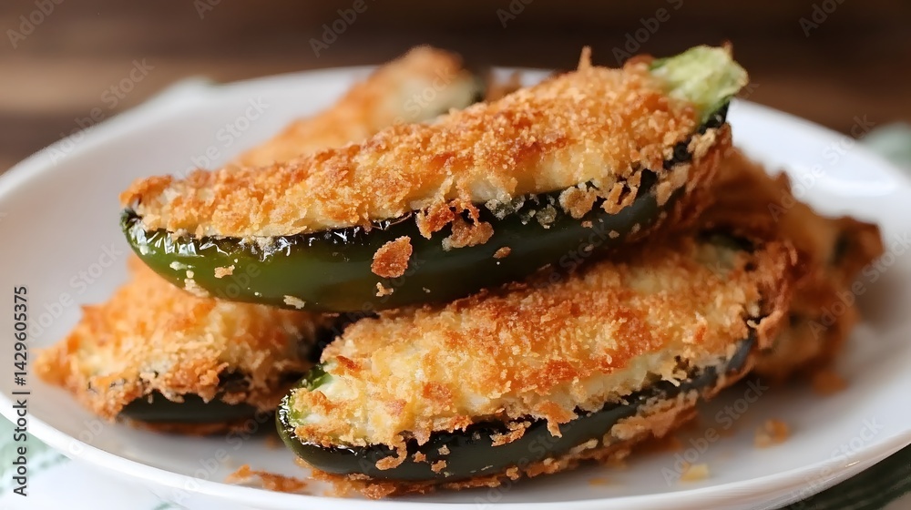 Crispy Fried Jalapeno Poppers Appetizer Food Crispy Fried Jalapeno Poppers Appetizer Food