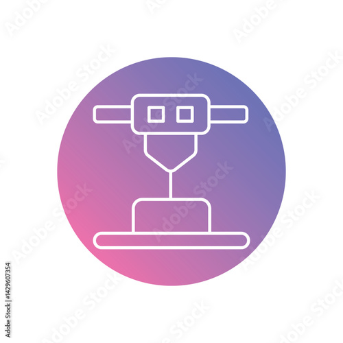 3D Printing Robot vector icons stock illustration
