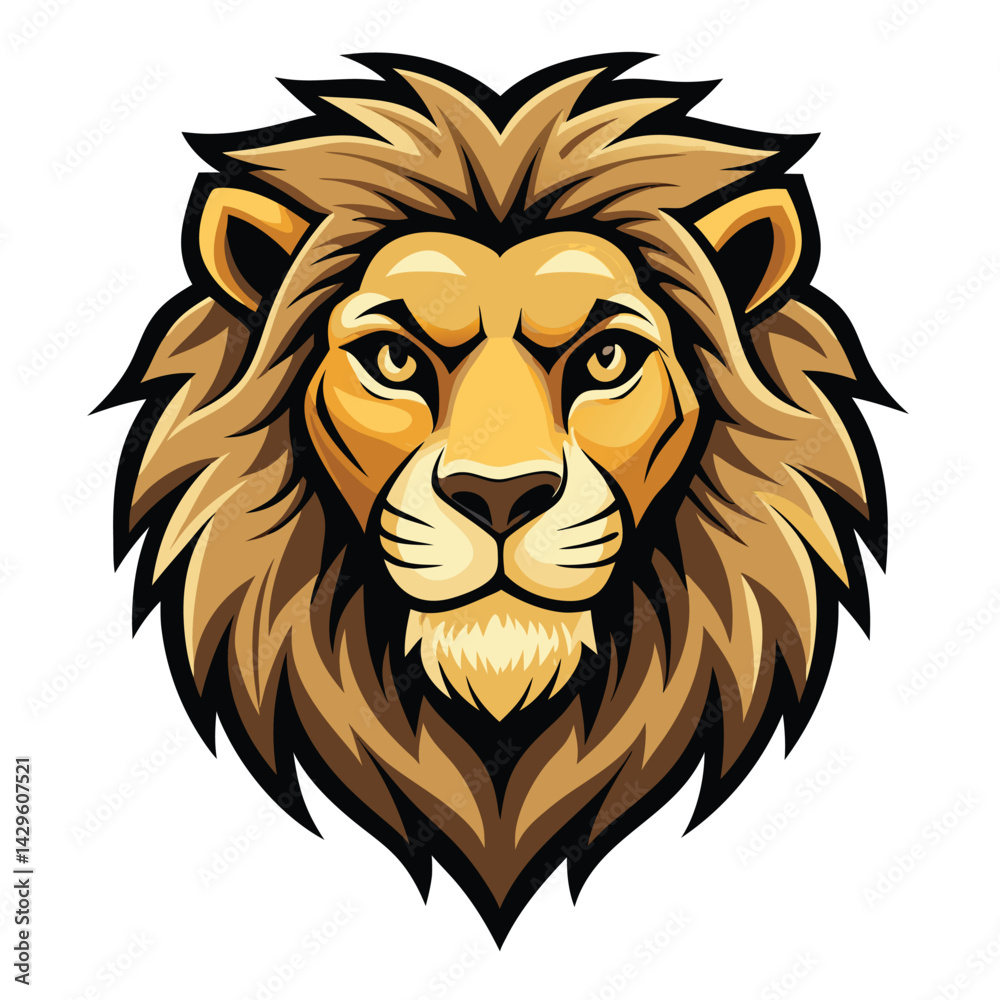 Obraz premium Majestic lion head graphic design