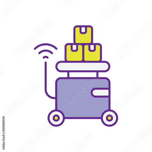 Logistics Robot vector icons stock illustration