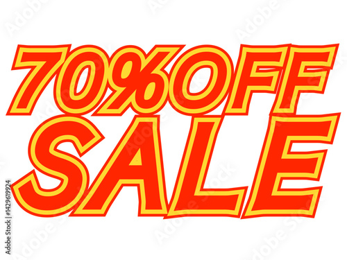 「70%OFFセール」文字