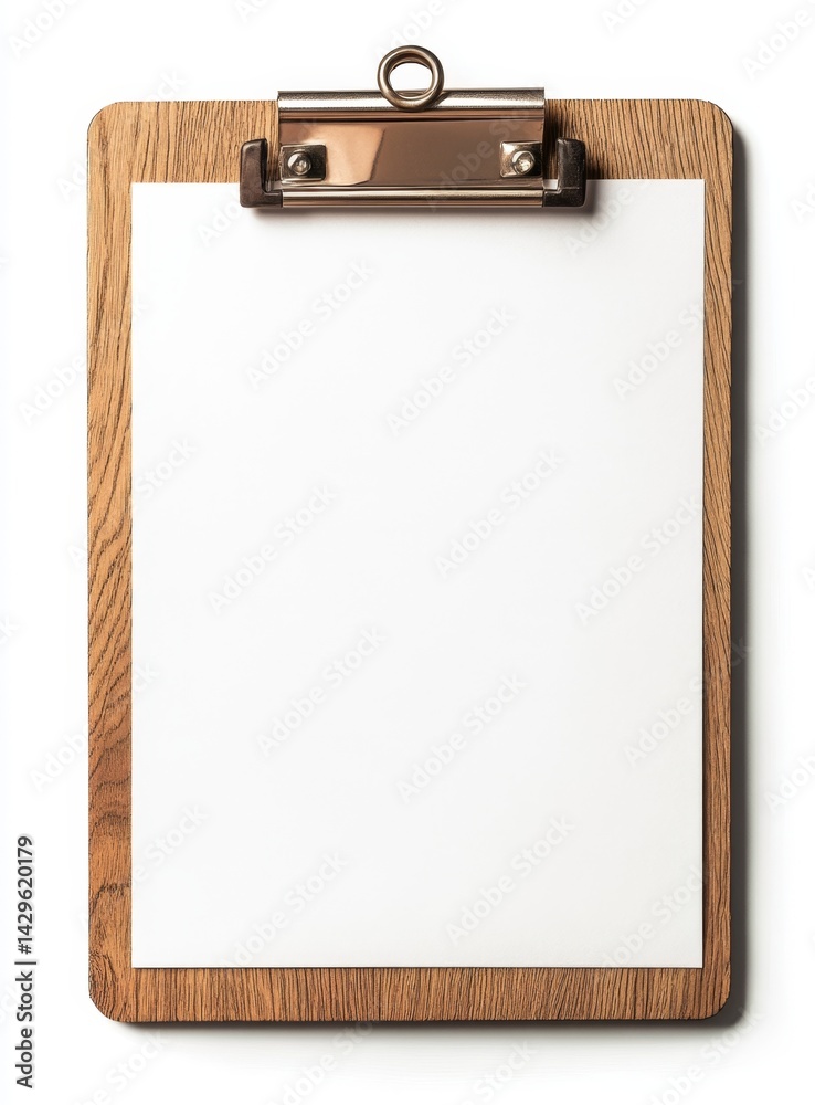 Wooden clipboard with blank paper (1) Wooden clipboard with blank paper (1)