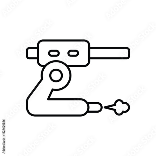 Robotic Spray Painter vector icons stock illustration