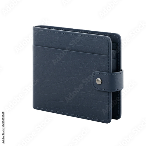 3d wallet isolated on white background 