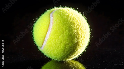 Closeup Tennis Ball Yellow Sport Game