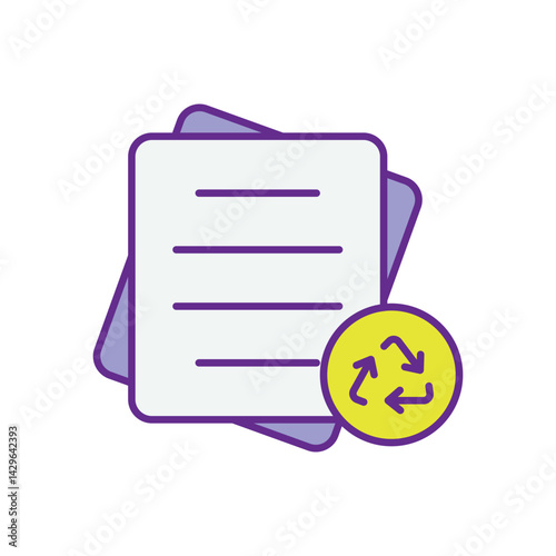 Recycled Paper icon vector stock illustration