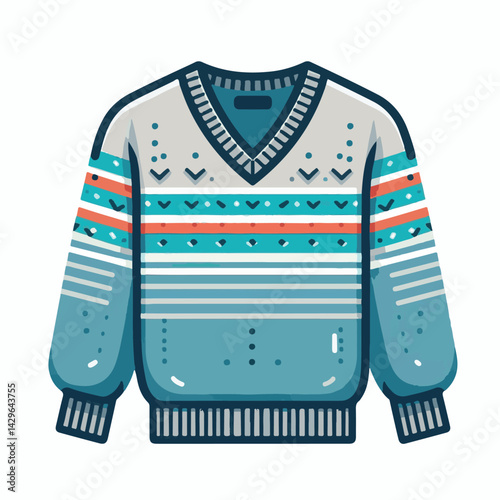 sweater, garment, illustration, sketch, design, pullover, vector, apparel, template, woman, clothes, fashion, outline, jumper, clothing, white, v neck, technical drawing, style, isolated, casual, silh