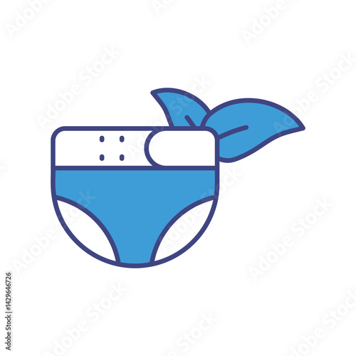 Biodegradable Diaper icon vector stock illustration