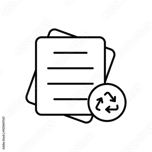 Recycled Paper icon vector stock illustration
