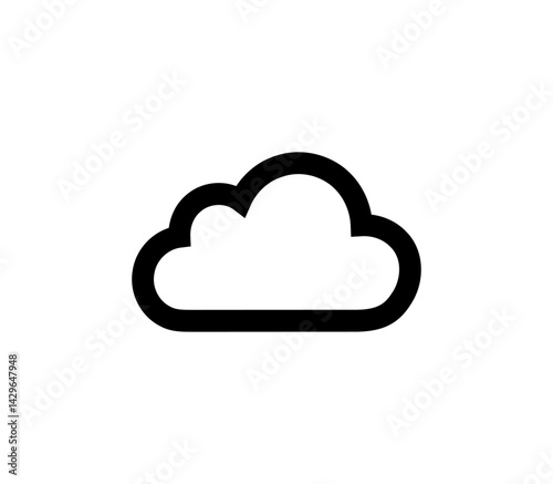 Cloud icon set. Vector illustration of cloud storage.