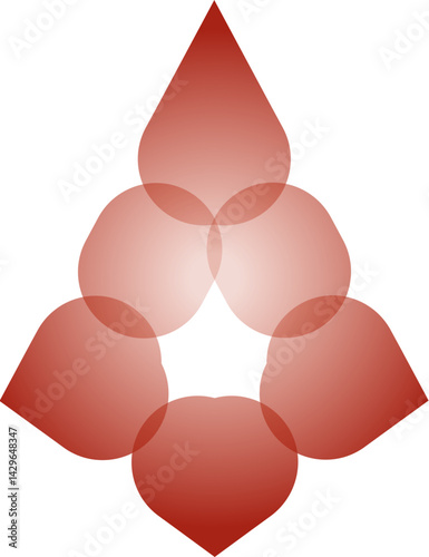 Gradient Dotted Symmetric Pattern Collection – Abstract Modular Icons with Pointed Ends and Organic Flow