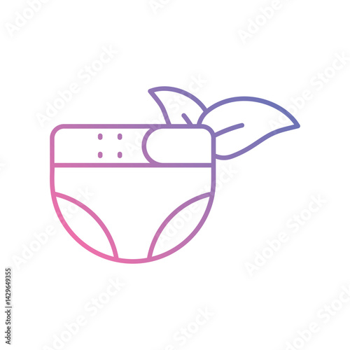 Biodegradable Diaper icon vector stock illustration