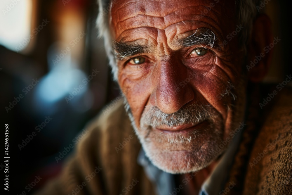 Portrait of an old man in the streets of the city. Portrait of an old man in the streets of the city.