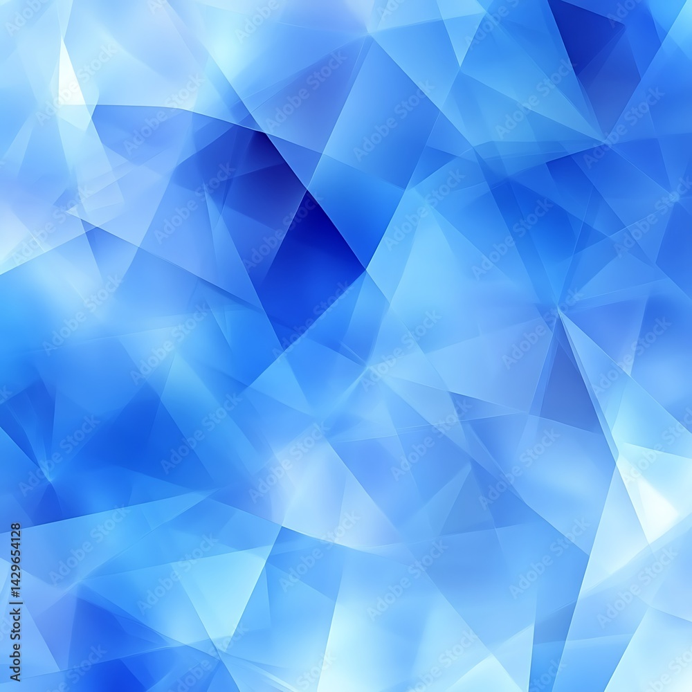 Obraz premium Abstract geometric pattern of light blue triangles