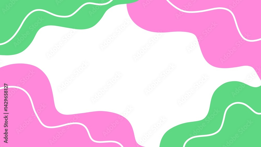 Green and pink wave abstract background illustration Green and pink wave abstract background illustration