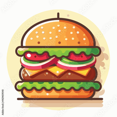 food, burger, hamburger, vegetable, vegetarian, veggie, lunch, meal, vegan, diet, meat, sandwich, bread, bun, lettuce, healthy, tomato, onion, snack, fresh, background, delicious, tasty, salad, isolat