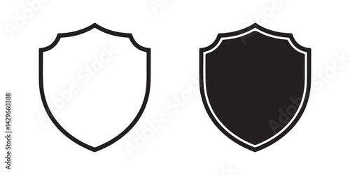 Shield Icon vector design on white background