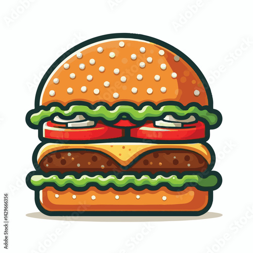food, burger, hamburger, vegetable, vegetarian, veggie, lunch, meal, vegan, diet, meat, sandwich, bread, bun, lettuce, healthy, tomato, onion, snack, fresh, background, delicious, tasty, salad, isolat