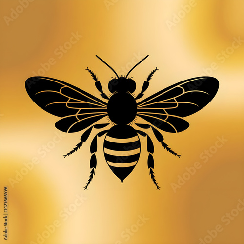 bee on a yellow background