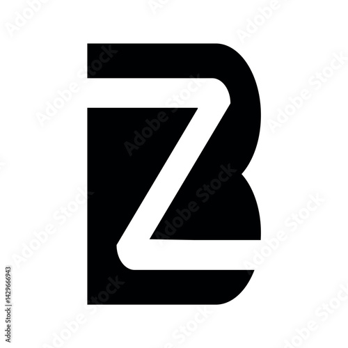 BZ letter logo creative modern alphabet logo.	