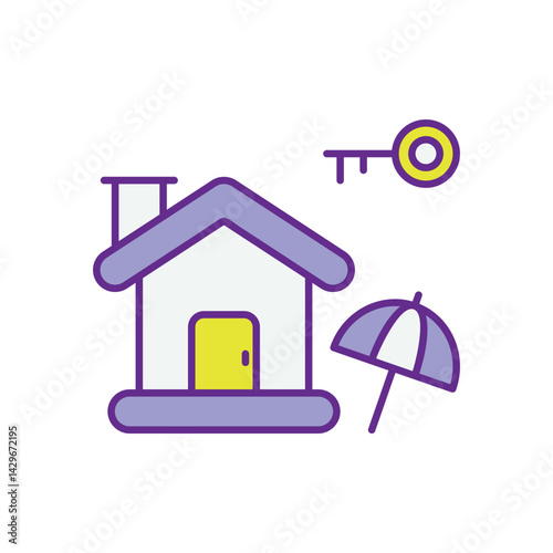 Vacation Rentals icon vector stock illustration