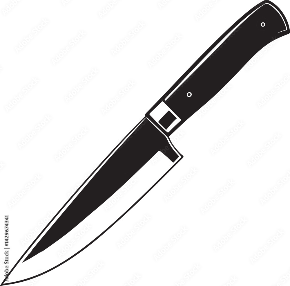 Knife Vector Silhouette on White Background – High-Quality EPS for Graphic Designers
Knife Vector Silhouette on White Background – High-Quality EPS for Graphic Designers