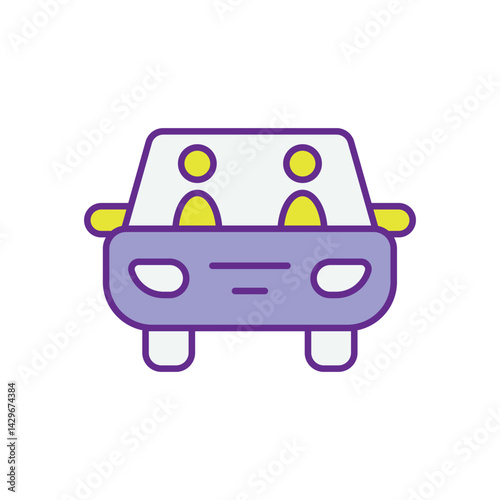 Carpooling icon vector stock illustration