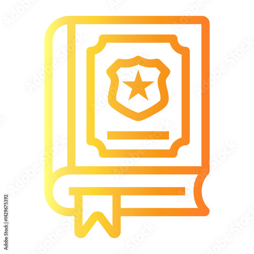 law book Line Gradient Icon