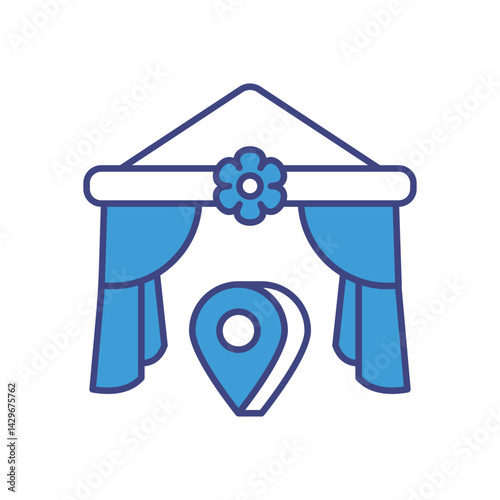 Event Spaces icon vector stock illustration