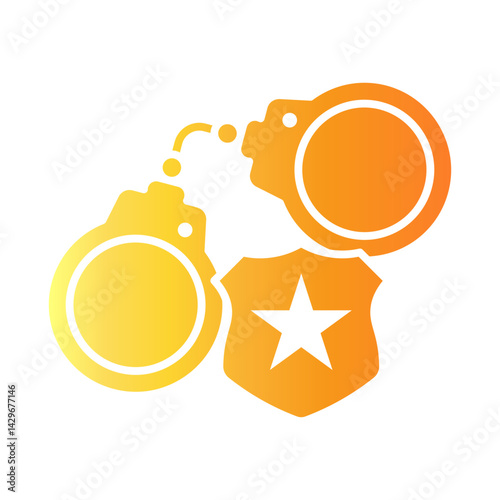 handcuffs Gradient icon