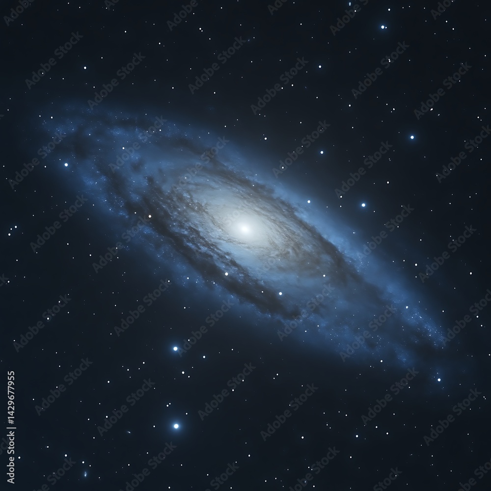 Fototapeta premium Spiral galaxy in deep space