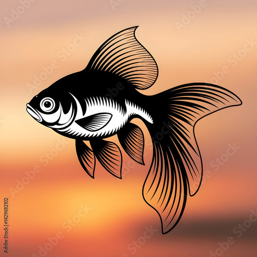 fish of a silhouette 
