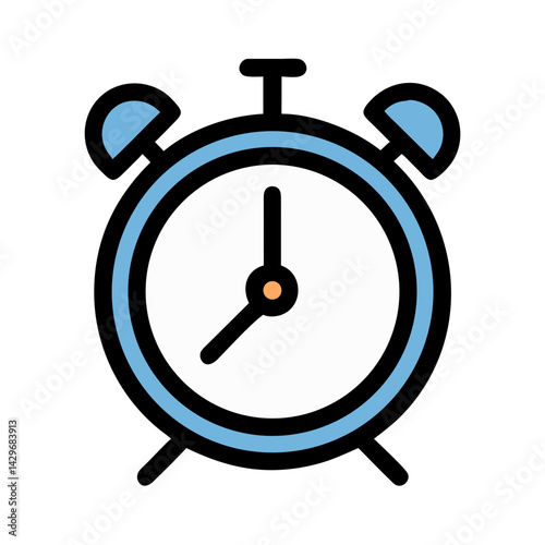 Alarm Clock Countdown Showing Remaining Time Icon Design