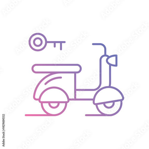 Scooter Rentals icon vector stock illustration