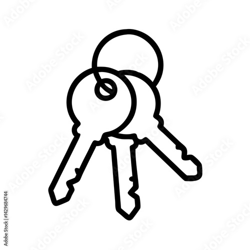 Bunch of House Keys Icon Design