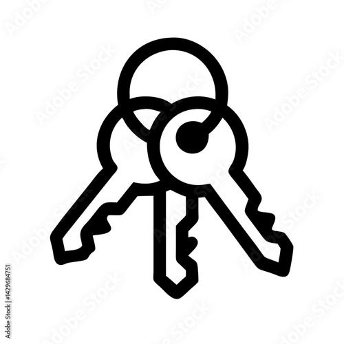 Bunch of House Keys Icon Design