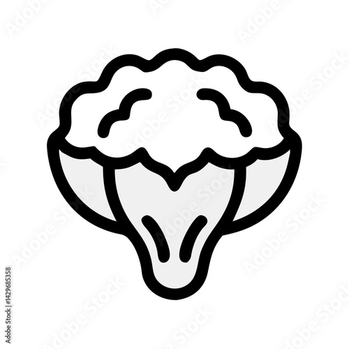 Cauliflower Head Segment Icon Design