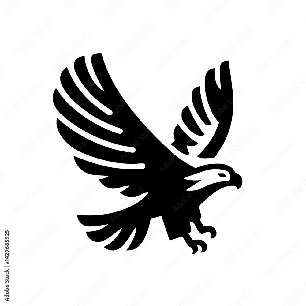 Obraz premium Steppe Eagle Logo Symbol Icon