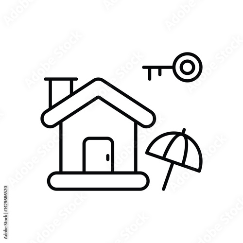 Vacation Rentals icon vector stock illustration