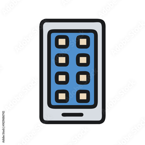 Digital Keypad Device Icon Design
