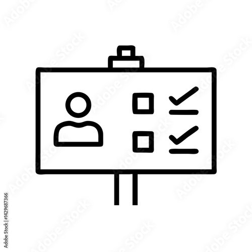 Election Voting Result Board Icon Design