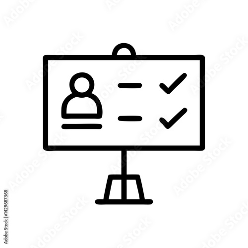 Election Voting Result Board Icon Design
