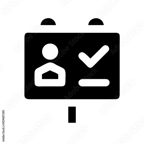 Election Voting Result Board Icon Design