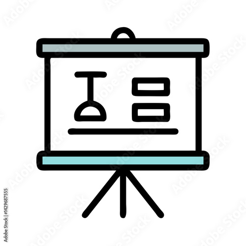 Equality Scale on Presentation Board Icon Design
