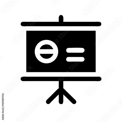 Equality Scale on Presentation Board Icon Design