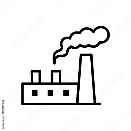 Factory Releasing Smoke Icon Design