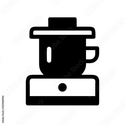 Food Processor Container Icon Design